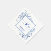 Blue Wildflower Something Blue Baby Shower Serviette (Ecke)