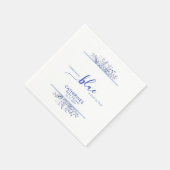 Blue Wildflower Something Blue Baby Shower Serviette (Ecke)