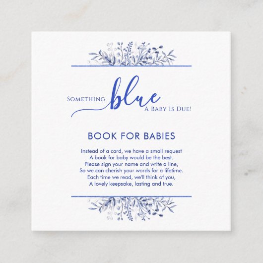 Blue Wildflower Something Blue Books for Baby Begleitkarte (Vorderseite)