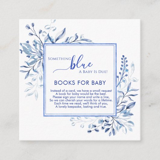 Blue Wildflower Something Blue Books for Baby   Begleitkarte (Vorderseite)