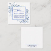 Blue Wildflower Something Blue Books for Baby   Begleitkarte (Vorne/Hinten)