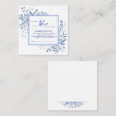 Blue Wildflower Something Blue Diaper Raffle  Begleitkarte (Vorne/Hinten)