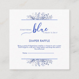 Blue Wildflower Something Blue Diaper Raffle  Begleitkarte
