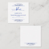 Blue Wildflower Something Blue Diaper Raffle  Begleitkarte (Vorne/Hinten)