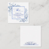 Blue Wildflower Something Blue Thank You Begleitkarte (Vorne/Hinten)