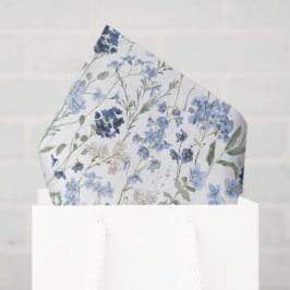 Blue Wildflower Watercolor Seidenpapier