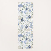 Blue Wildflower Watercolor  Yogamatte (Vorderseite)