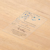 blue wildflowers wedding acryleinladungen (Ablage )