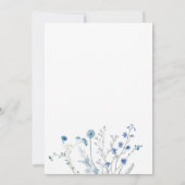 blue wildflowers wedding invitation einladung (Rückseite)