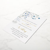 blue wildflowers winter wedding folieneinladung (Gedreht)