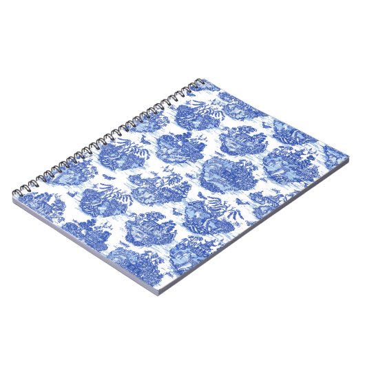 Blue Willow Animal Rabbit Deer Fox Bird Web Art Notizblock (Linke Seite)