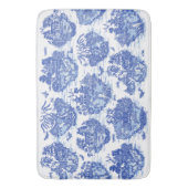 Blue Willow Animal Rabbit Dex Bird Toile Art Badematte (Vorderseite Vertikal)