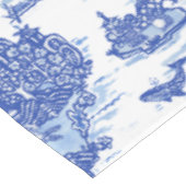 Blue Willow Animal Rabbit Fox Dealer Orientale Tischdecke (Schrägansicht)