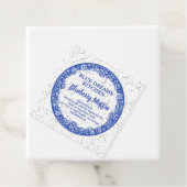 Blue Willow Border Food oder Küche Bäckerei Hübsch Geschenkanhänger (Beispiel)