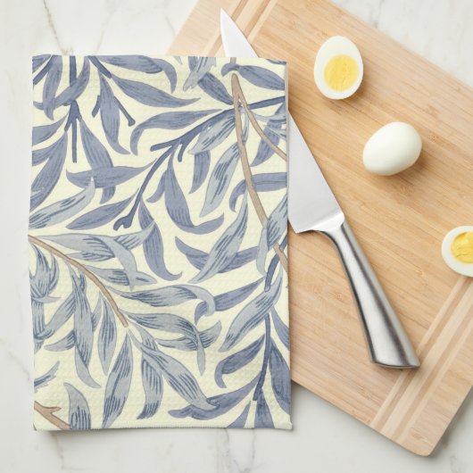 Blue Willow Bough (von William Morris) Geschirrtuch (Viertel Falte)