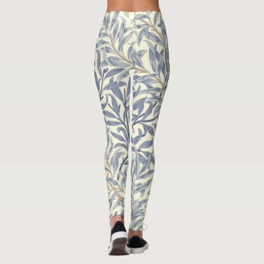Blue Willow Bough (von William Morris) Leggings (Rückseite)