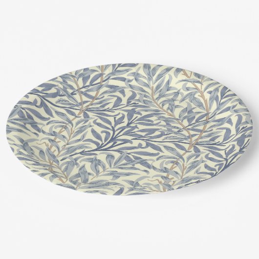 Blue Willow Bough (von William Morris) Pappteller (Schrägansicht)