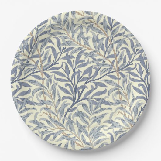 Blue Willow Bough (von William Morris) Pappteller (Vorderseite)