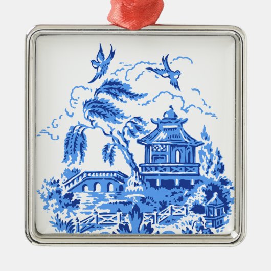 Blue Willow China Blue & White Ornament (Vorne)