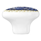 Blue Willow China Design Keramik Cabinet Knob v3 Keramikknauf (Seitenansicht)