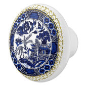 Blue Willow China Design Keramik Cabinet Knob v3 Keramikknauf (Rechts)