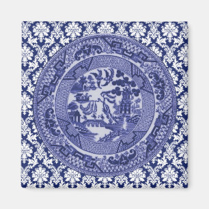 Blue Willow China Design Magnet v4