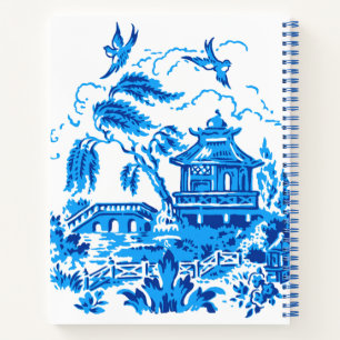 Blue Willow China Design Notebook Notizblock