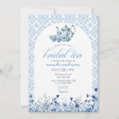 Blue Willow Chinoiserie-Braut-Teeparty Einladung (Vorderseite)