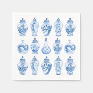 Blue Willow Chinoiserie Ginger Jars China Serviette