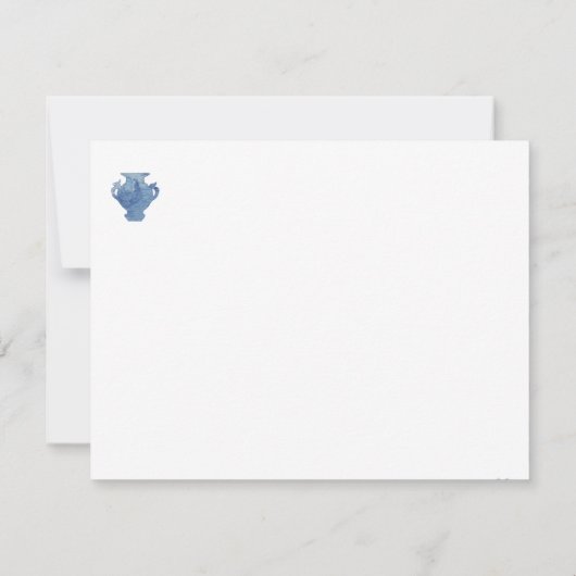 Blue Willow Chinoiserie Ginger Jars Dankeskarte (Rückseite)