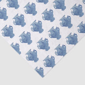 Blue Willow Chinoiserie Ginger Jars Seidenpapier (Ausschnitt)