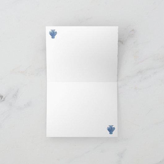 Blue Willow Chinoiserie Leopard Ginger Jars Dankeskarte (Innenseite)