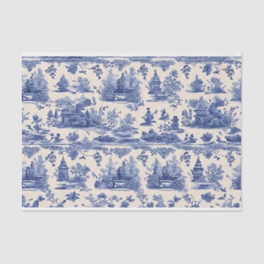 Blue Willow Decoupage Paper Seidenpapier (Vorderseite)