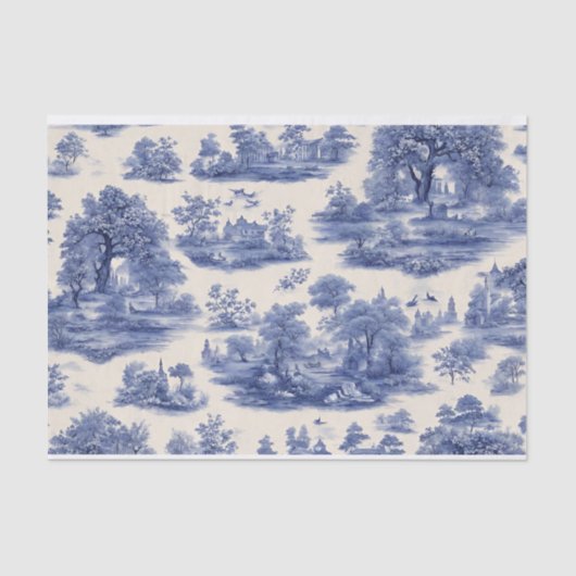 Blue Willow Decoupage Paper Seidenpapier (Vorderseite)