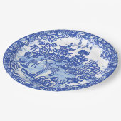 Blue Willow Deer Asian Tempel Pappteller (Schrägansicht)