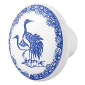 Blue Willow Design Blumenkrane Pair Facing Verlass Keramikknauf (Rechts)