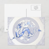 Blue Willow Dragon Postcard Postkarte (Vorne/Hinten)