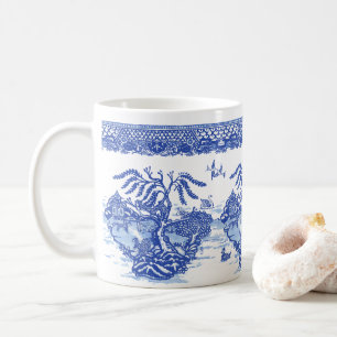 Blue Willow Eichhörnchen Fox Duck Isle of Animals  Kaffeetasse