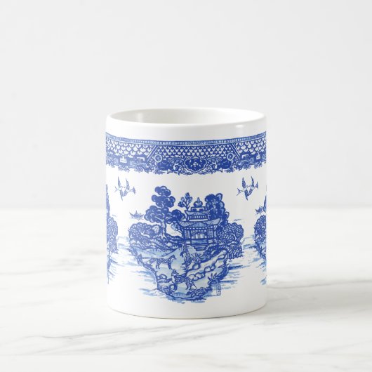 Blue Willow Fox Isle of Animals Classic Fun Design Kaffeetasse (Mittel)