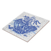 Blue Willow Fox Kaninchen Eichhörnchen Bird Whale Fliese (Seite)