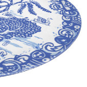 Blue Willow Fox Kaninchen Eichhörnchen Bird Whale Schneidebrett (Ecke)