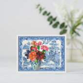 Blue Willow Greetings Postcard Postkarte (Stehend Vorderseite)