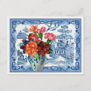 Blue Willow Greetings Postcard Postkarte