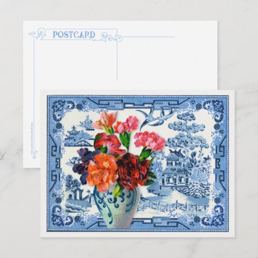 Blue Willow Greetings Postkarte (Vorne/Hinten)