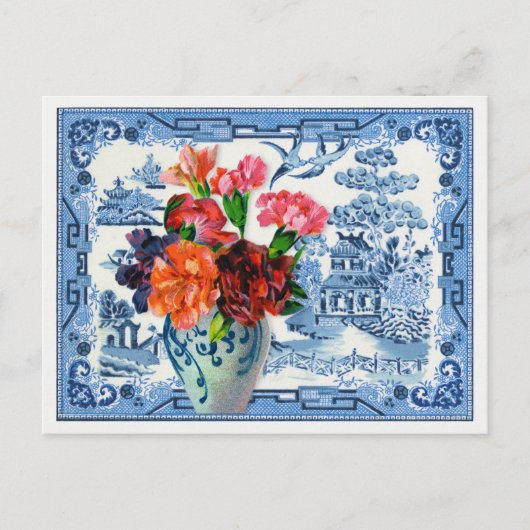Blue Willow Greetings Postkarte (Vorderseite)