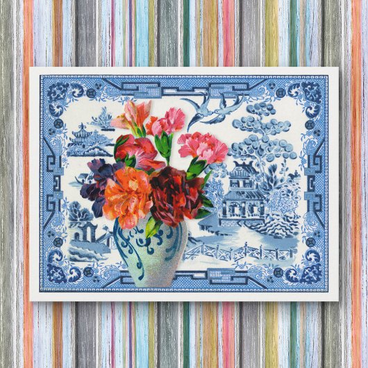 Blue Willow Greetings Postkarte