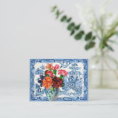 Blue Willow Greetings Visitenkarte (Stehend Vorderseite)