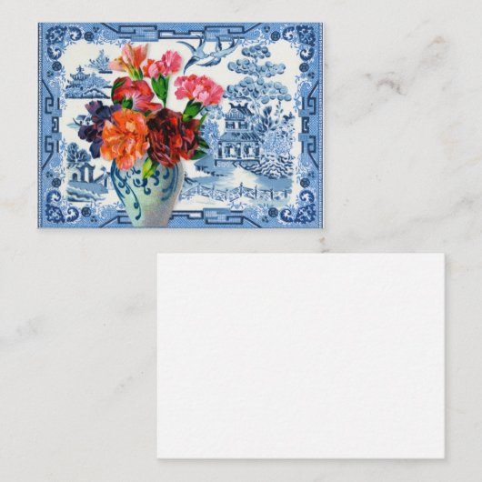 Blue Willow Greetings Visitenkarte (Vorne/Hinten)