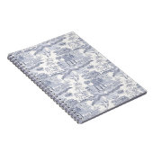 Blue Willow in Gray Blue Notizblock (Rechte Seite)