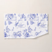 Blue Willow Kitty Cat Bad Toile Badhandtuch Set (Handtuch)